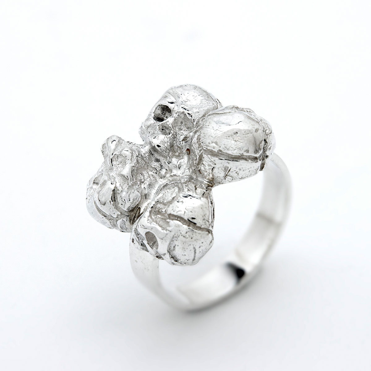 Anillo Calaveras en Plata